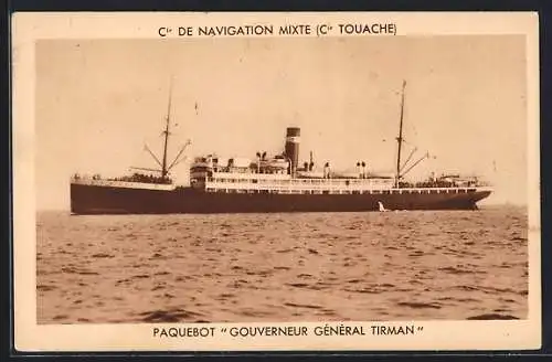 AK Passagierschiff Gouverneur Général Tirman in Fahrt, Compagnie de Navigation Mixte