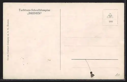 AK Turbinen-Schnelldampfer Bremen an der Anlegstelle