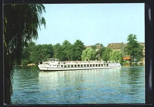 AK Fahrgastschiff MS Lichtenberg der Weissen Flotte Berlin, DDR