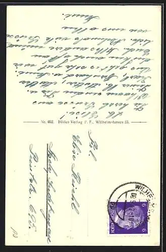 AK Wisst Ihr, was das heisst?, Gedicht, Schiff der Kriegsmarine