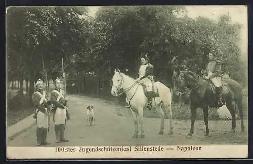 AK Sillenstede, 100stes Jugendschützenfest, Napoleon mit Eskorte