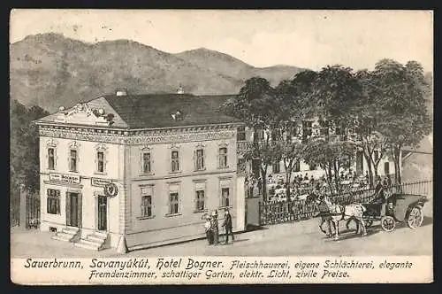 AK Bad Sauerbrunn /Savanyukut, Hotel Bogner