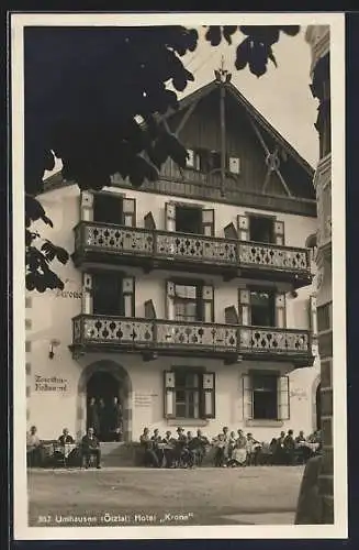 AK Umhausen i. Ötztal, Blick auf das Hotel Krone