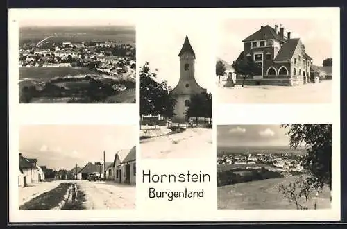 AK Hornstein, Gesamtansicht, Kirche, Strassenpartie