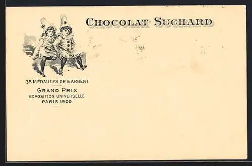 AK Grand Prix Paris 1900, Chocolat-Suchard, 35 Mèdailles Or & Argent