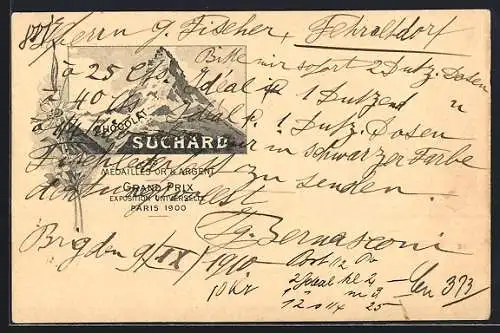 AK Grand Prix Paris 1900, Chocolat-Suchard im Gebirge, 35 Mèdailles Or & Argent