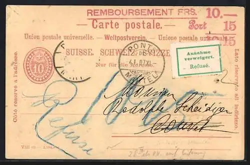 AK Grand Prix Paris 1900, Junges Paar trinkt Chocolat-Suchard, 33 Mèdailles Or & Argent