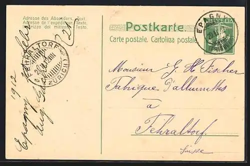 AK Grand Prix Paris 1900, Bauern mit Milchkuh für Chocolat-Suchard, 35 Mèdailles Or & Argent