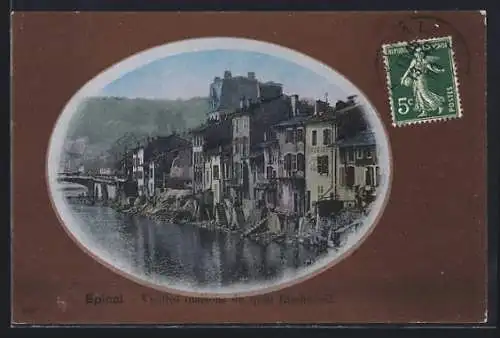 AK Epinal, Vieilles maisons du quai Rualmènil