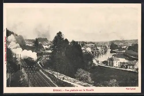 AK Èpinal, Vue gènèrale sur la Moselle