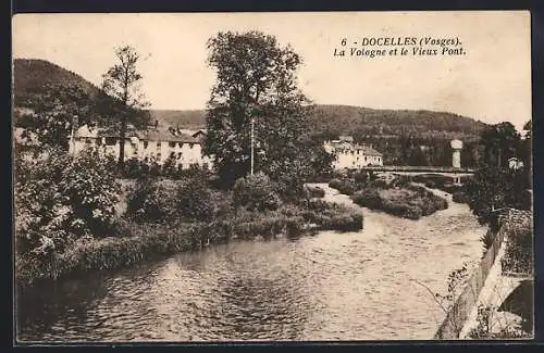 AK Docelles, La Vologne et le Vieux Pont