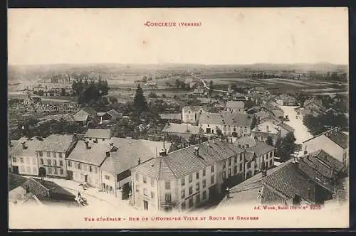 AK Corcieux, vue générale, l'Hôtel de Ville