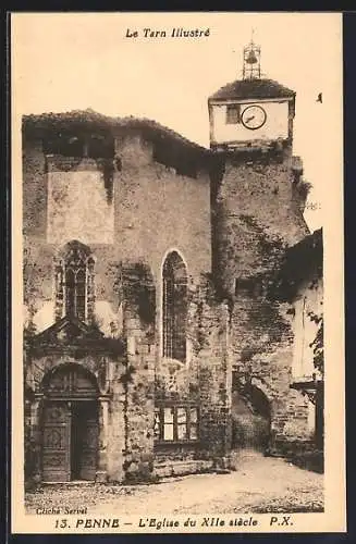 AK Penne, L`Eglise du XII. siècle