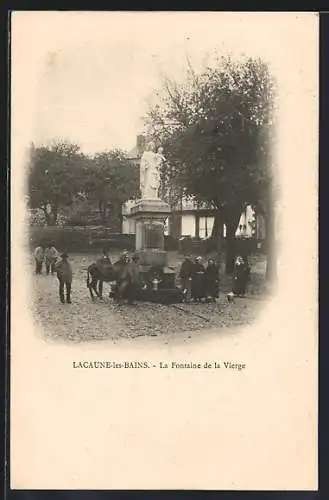 AK Lacaune-les-Bains, La Fontaine de la Vierge