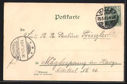 AK Halle a. S., Kaiserliches Postgebäude