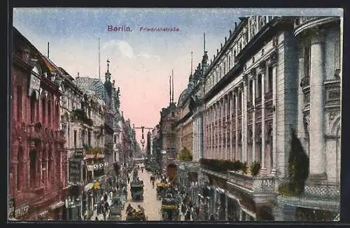 AK Berlin, Blick in die Friedrichstrasse