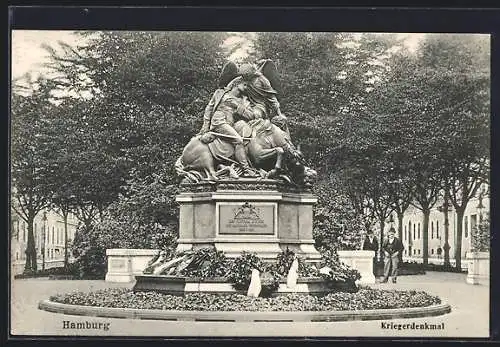 AK Hamburg-Neustadt, Blick aufs Kriegerdenkmal