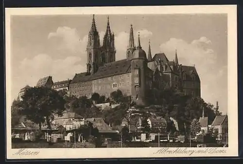 AK Meissen, Albrechtsburg mit Dom