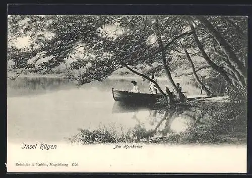 AK Sassnitz /Rügen, Bootsfahrt auf dem Herthasee