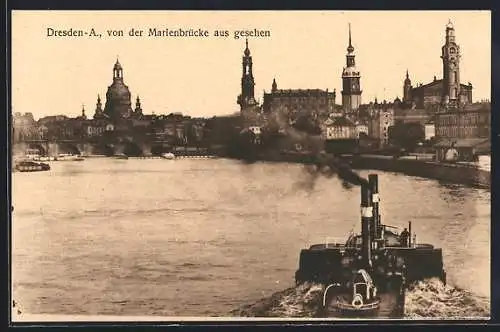 AK Dresden-A., Ansicht von der Marienbrücke aus