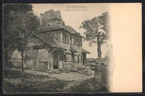 AK Nürnberg, Burgberg-Strasse bei der Walpurgis-Kapelle