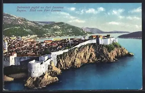 AK Dubrovnik, Pogled s Lovrjenca na grad