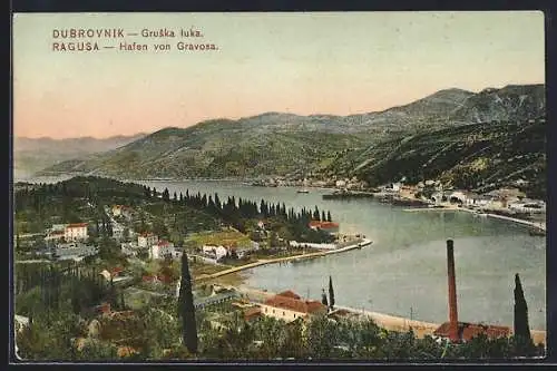 AK Gravosa /Gruz, Blick auf den Hafen der Stadt