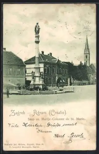 AK Zagreb, Stup sv Marije-Colonne de St Marie