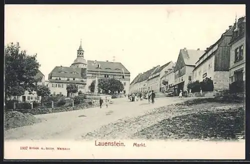 AK Lauenstein / Erzgeb., Markt