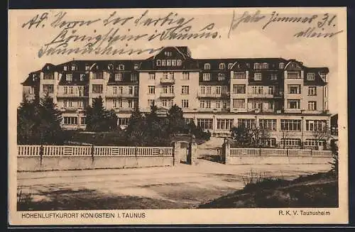 AK Königstein i. Taunus, Blick aufs R. K. V. Taunusheim