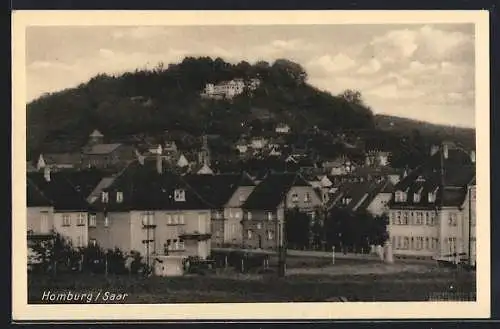 AK Homburg /Saar, Teilansicht mit Berg