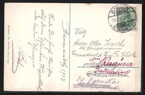 AK Barmen, Schwebebahn an der Schillerbrücke