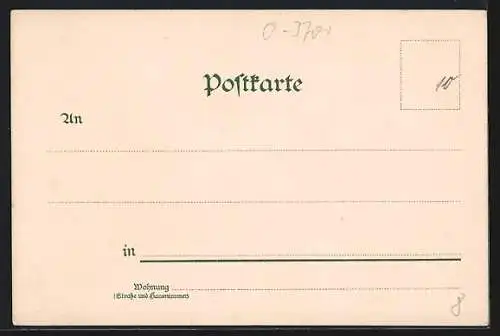 Lithographie Wernigerode, Schloss Wernigerode im Herbst