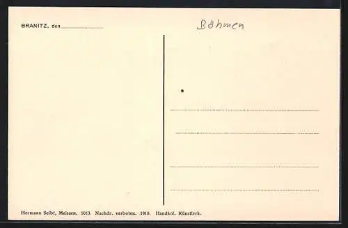 AK Branitz, Schloss, Vorderseite mit Anlagen