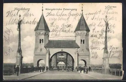AK Magdeburg, Osteingang der Königsbrücke