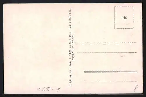 AK Leipzig, Hauptbahnhof vom Flugzeug aus