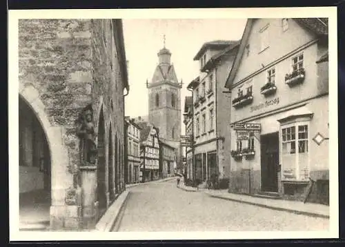 AK Korbach, Stechbahn mit Kilianskirche