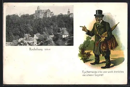 AK Rochsburg, Blick aufs Schloss