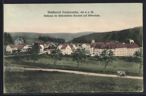 AK Friedenweiler, Teilansicht mit Feldweg