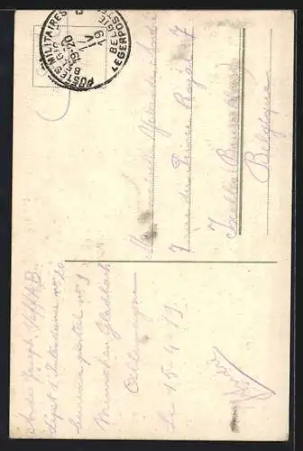 AK Aachen, Kaisersaal im Rathaus, Postwagen am Rathaus