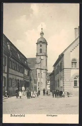 AK Scheinfeld, Strassenblick in die Kirchgasse