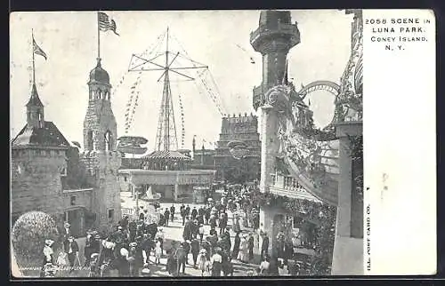 AK Coney Island, N.Y., Scene in Luna Park