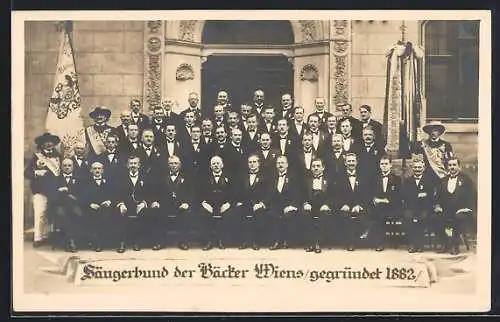 AK Wien, 10. Deutsches Sängerbundesfest 1928, Sängerbund der Bäcker Wiens gegründet 1882