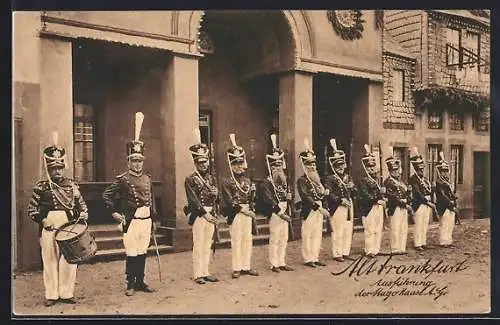 AK Frankfurt a. Main, 17. Deutsches Bundes- und Goldenes Jubiläums-Schiessen 1912, Schützen in Reihe und Glied