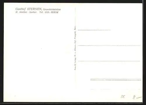 AK Grosshöchstetten, Gasthof Sternen, Inh. Stettler-Gerber, Innenansicht