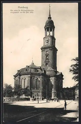 AK Hamburg-Neustadt, Neue St. Michaeliskirche eingeweiht 1912