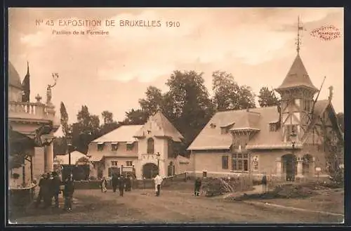 AK Bruxelles, Exposition 1910, Pavillon de la Fermière