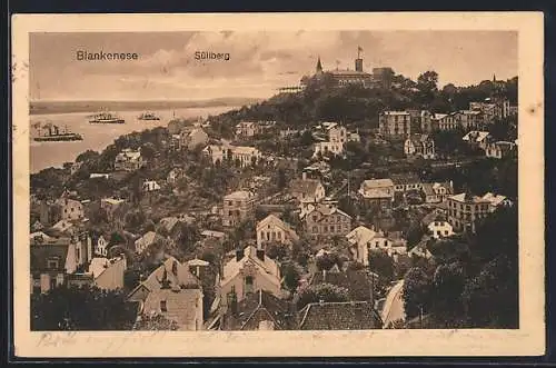 AK Hamburg-Blankenese, Teilansicht mit Süllberg