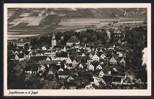 AK Jagsthausen a. d. Jagst, Teilansicht mit Kirche