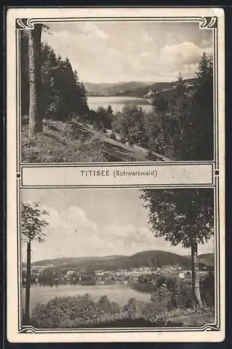 AK Titisee /Schwarzwald, Panorama, Uferpartie